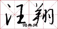 汪翔怎么写好看