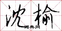 沈榆怎么写好看