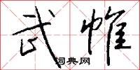 武帷怎么写好看