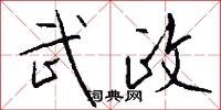 武政怎么写好看