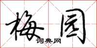 梅园怎么写好看