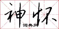 神怀怎么写好看