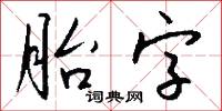 胎字怎么写好看