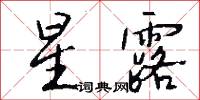 星露怎么写好看