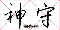 神守怎么写好看