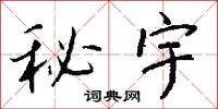 秘宇怎么写好看