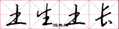 土生土长怎么写好看