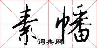 素幡怎么写好看