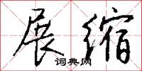 展缩怎么写好看