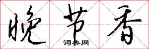 晚节香怎么写好看