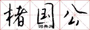 楮国公怎么写好看