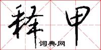 释甲怎么写好看