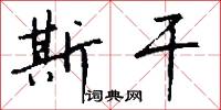 斯干怎么写好看