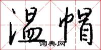 温帽怎么写好看