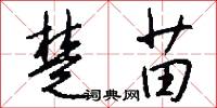 楚苗怎么写好看