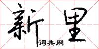 新里怎么写好看