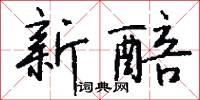 新醅怎么写好看