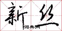 新丝怎么写好看