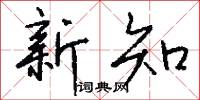 新知怎么写好看