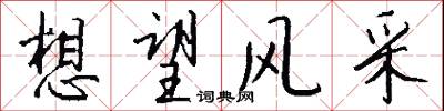 想望风采怎么写好看