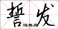 誓发怎么写好看