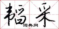 韬采怎么写好看