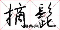 摘髭怎么写好看