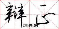 辩正怎么写好看