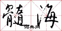 髓海怎么写好看