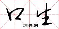 口生怎么写好看