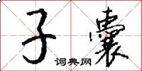 子囊怎么写好看