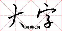 大字怎么写好看