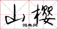 山樱怎么写好看