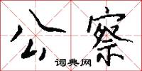 公察怎么写好看