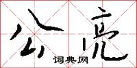 公亮怎么写好看