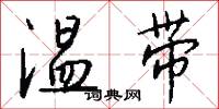 温带怎么写好看