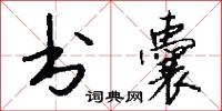 书囊怎么写好看