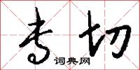 专切怎么写好看