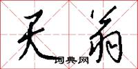 天翁怎么写好看