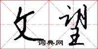 文望怎么写好看