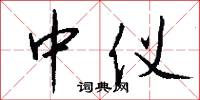 中仪怎么写好看