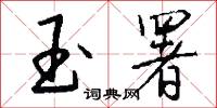 玉署怎么写好看