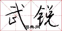 武锐怎么写好看