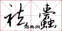 祛蠹怎么写好看