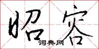 昭容怎么写好看