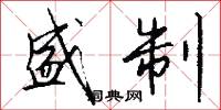 盛制怎么写好看