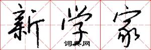 新学家怎么写好看