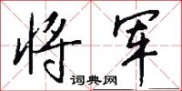 将军怎么写好看