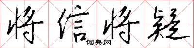 将信将疑怎么写好看