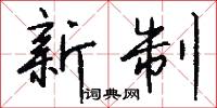 新制怎么写好看